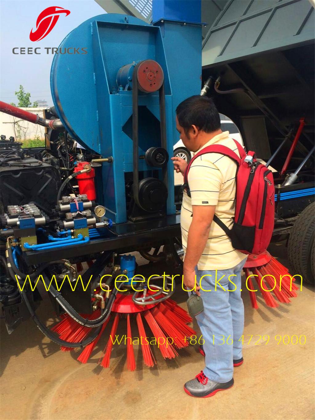 ISUZU 4CBM road sweeper truck for checking