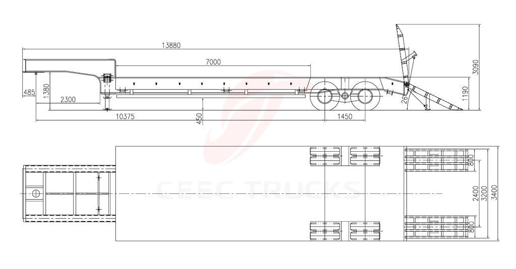 2 axle low bed semitrailer drawing 2 axle low bed semitrailer drawing
