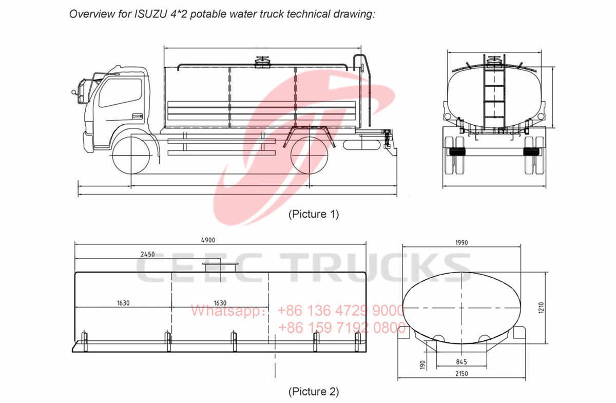 Antigua and Barbuda--ISUZU 9000Liters Drinker Water Bowser manual