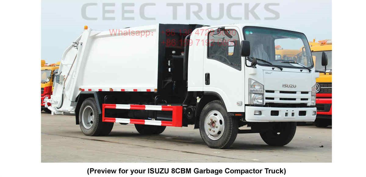 Cape Verde--ISUZU ELF 8CBM garbage compactor truck