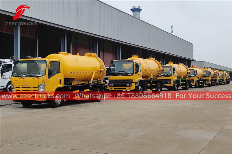 7 units ISUZU vacuum trucks for export