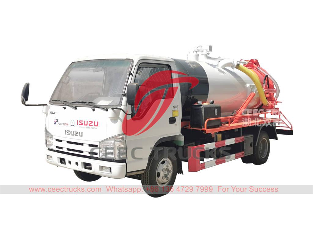 Customized ISUZU NKR 4000 liters gully sucker at best price