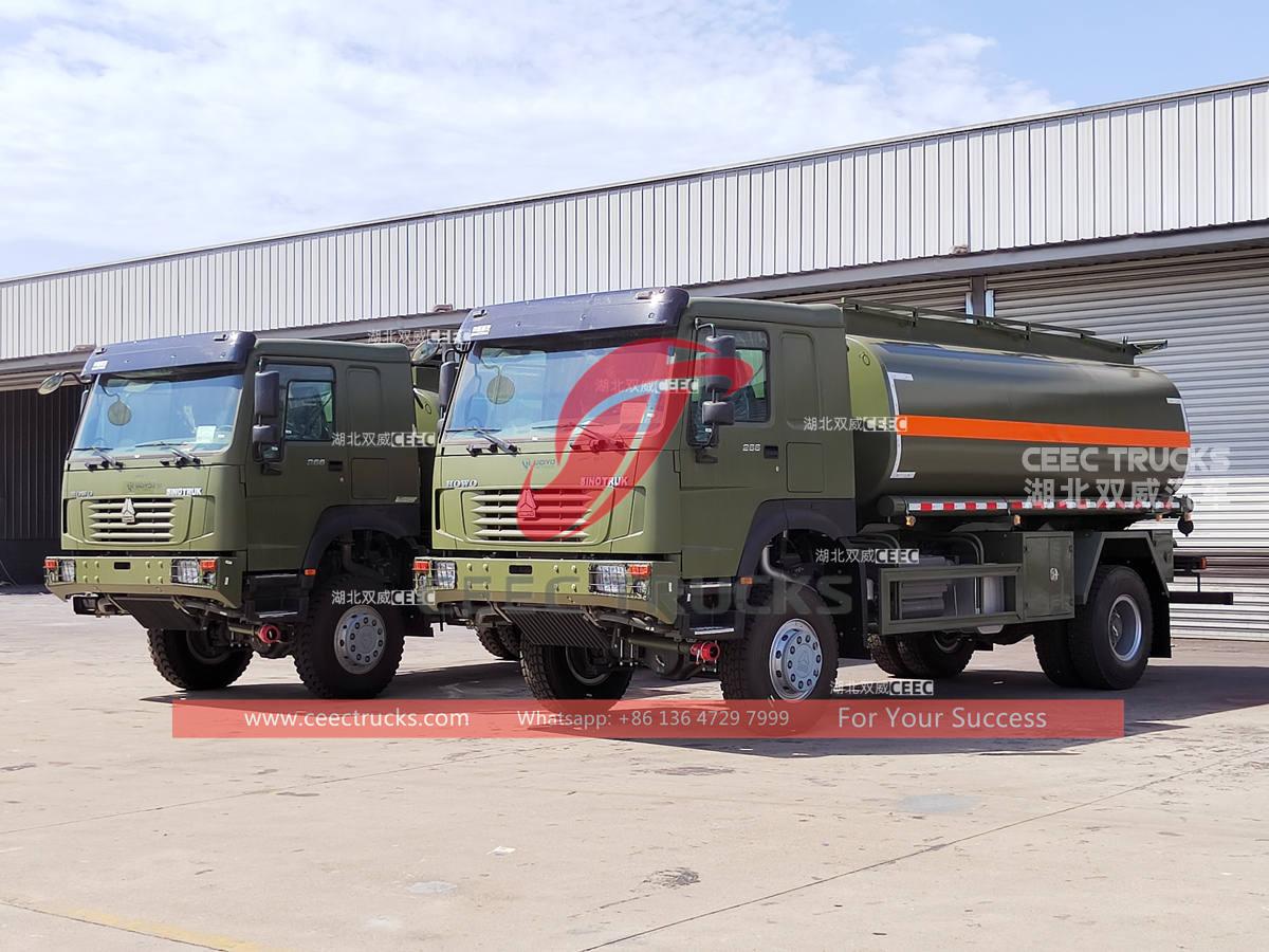SINOTRUK HOWO 4&Atilde;4 fuel bowser at best price
