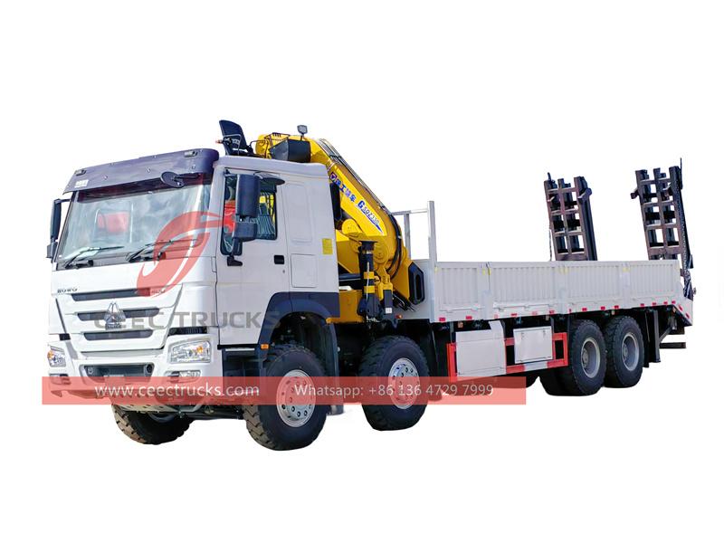 Howo 12 wheeler knuckle crane truck