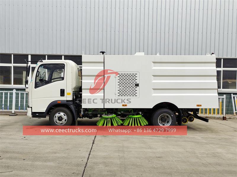 HOWO street road sweeping truck