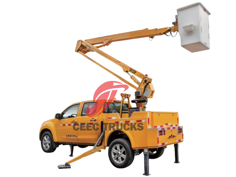 Isuzu 4x4 pick-up with aerial platform