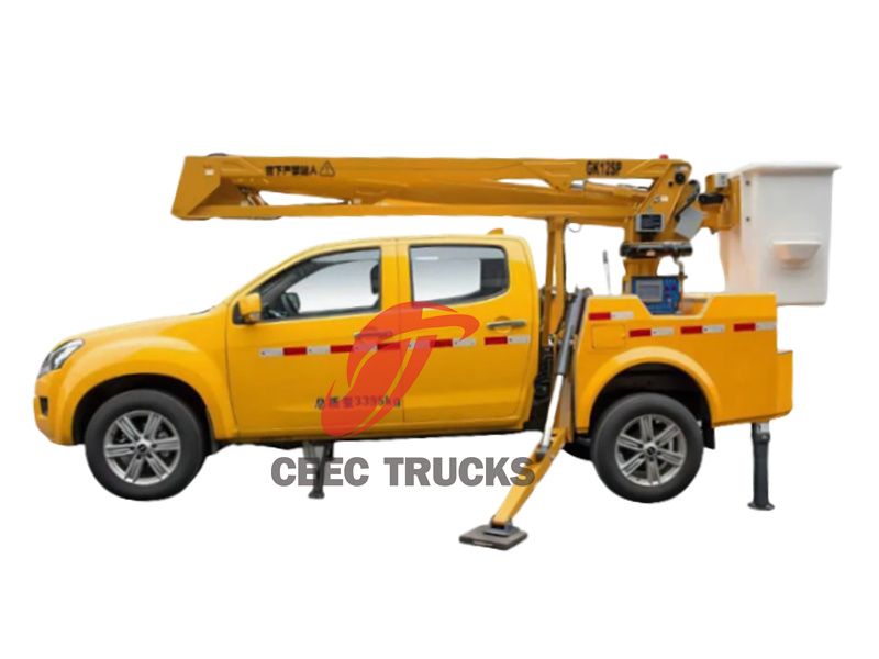 Isuzu 4x4 pick-up with aerial platform