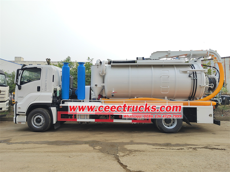 Isuzu giga combined sewer jetting vacuum truck