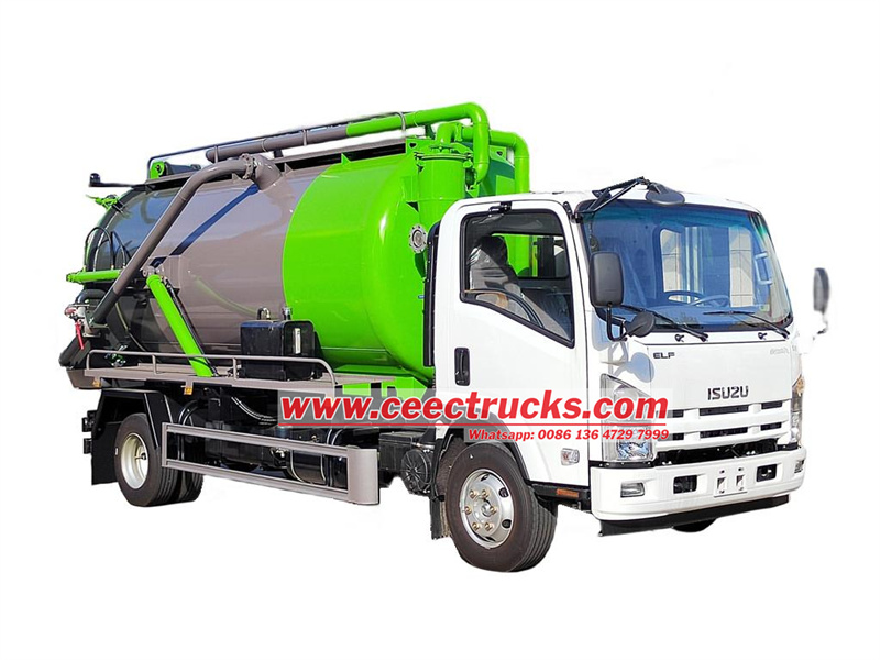 ISUZU NPR 10000L sewage tank truck