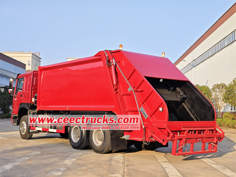  HOWO 6x4 20cbm rear loader compactor truck