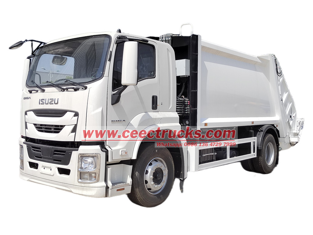 Isuzu 10cbm refuse compactor truck rear loader