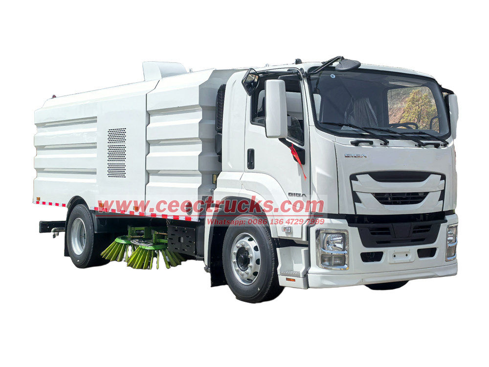 Isuzu street sweeping vehicle