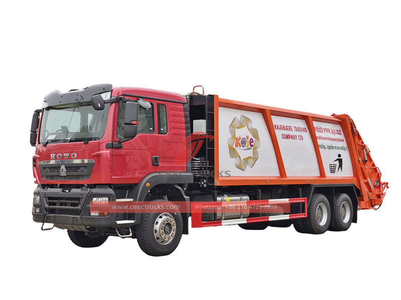 Howo 20CBM rear loader garbage truck