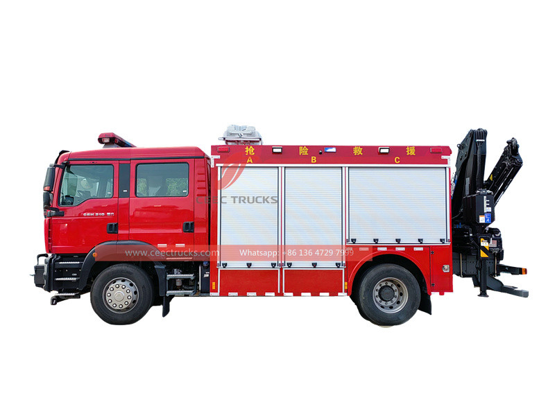 Howo 4x2 fire rescue truck
