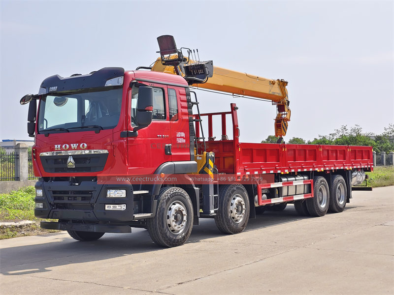 Howo TX cabin 8x4 crane truck