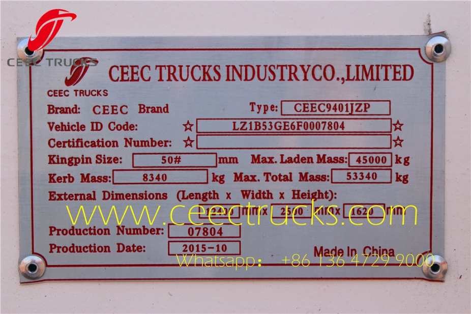 best 2 axle container semitrailer