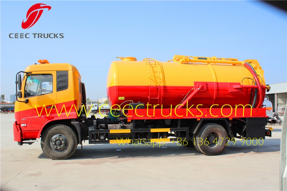 best dongfeng 10 CBM vacuum suction truck