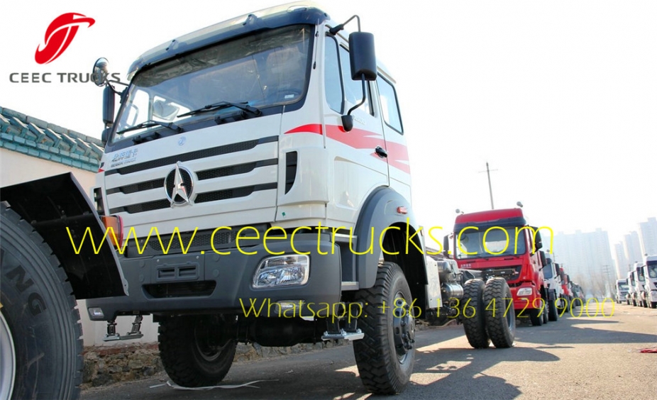 Best beiben 6 wheeler offroad mounted crane cargo truck