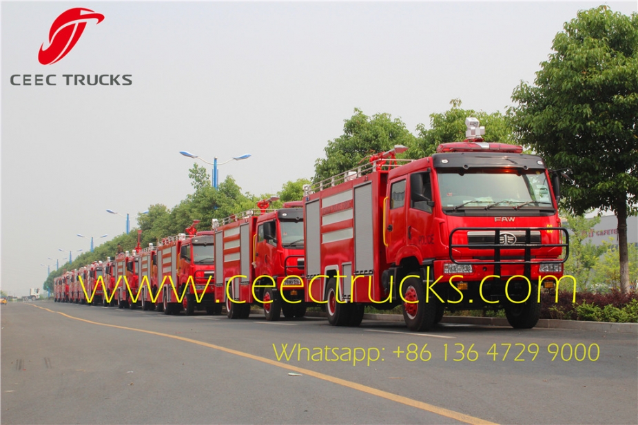 Kenya FAW brand 8000 liters firefighting trucks