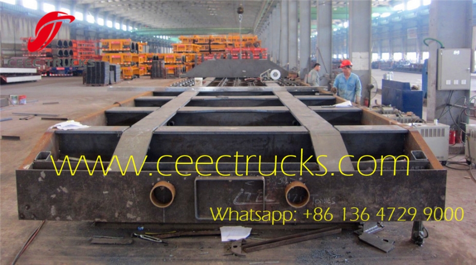 Cheap price 4 axle low bed semi trailer 100 ton 120 tons low bed truck trailer for sale