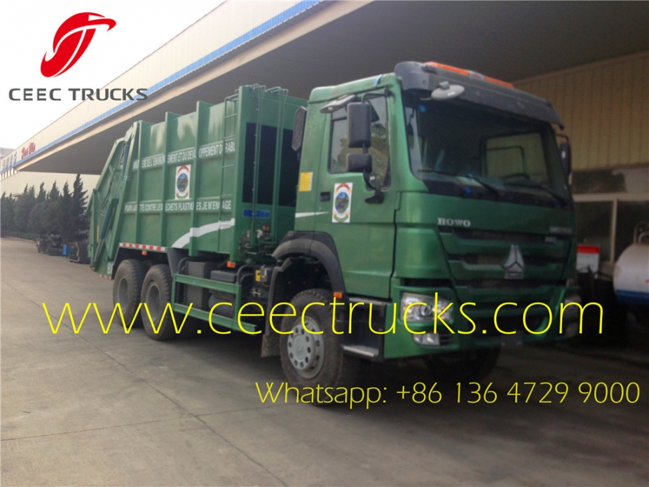 howo 336HP china garbage truck 20 CBM capacity waste management vehicle