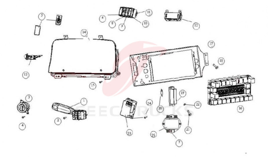 Beiben NG80B tipper truck electric control assembly supplier