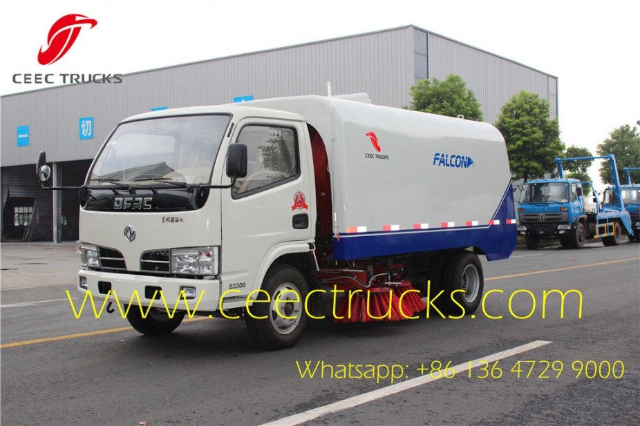 Environmental 4cbm dustbin and 1cbm water tank DONGFENG Mechanical road sweeper