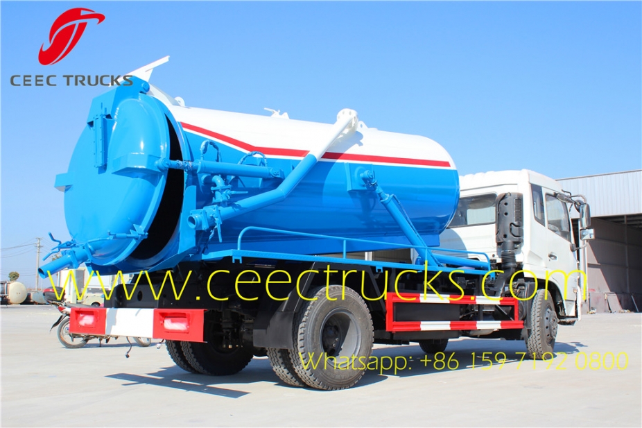 Dongfeng top design 9CBM vacuum suction tanker truck