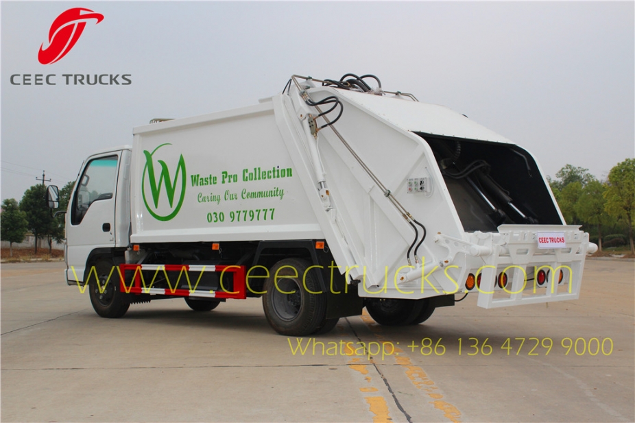 Asia country buy ISUZU 6cbm compressed refuse truck bottom price