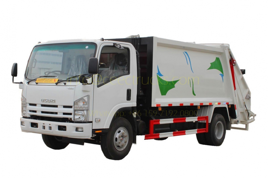 Japanese ISUZU 8 CBM trash compression truck