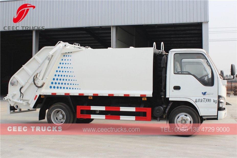 TOP quality ISUZU 5000L garbage compactor truck