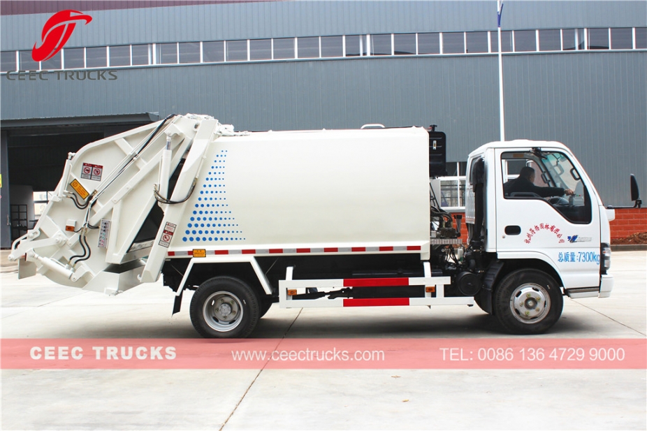 Kendaraan kompresor sampah ISUZU 5000L