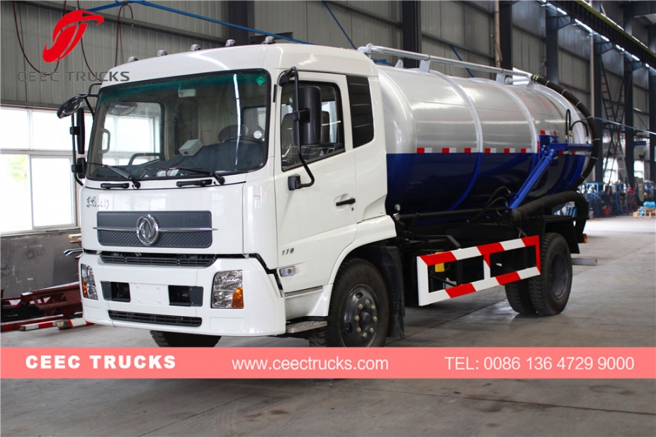 Truk tangki vakum Dongfeng 10.000L