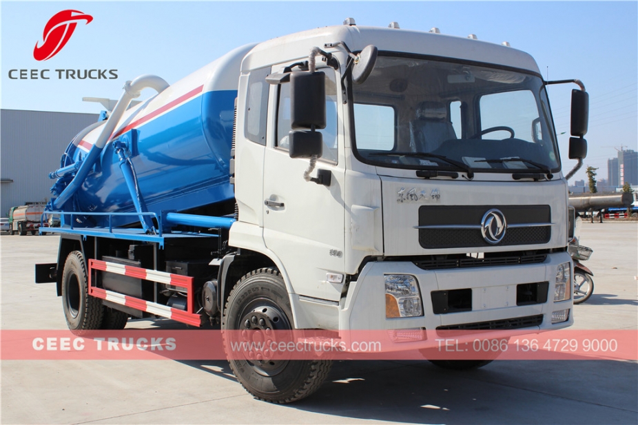 Truk saluran pembuangan vakum Dongfeng 10.000L