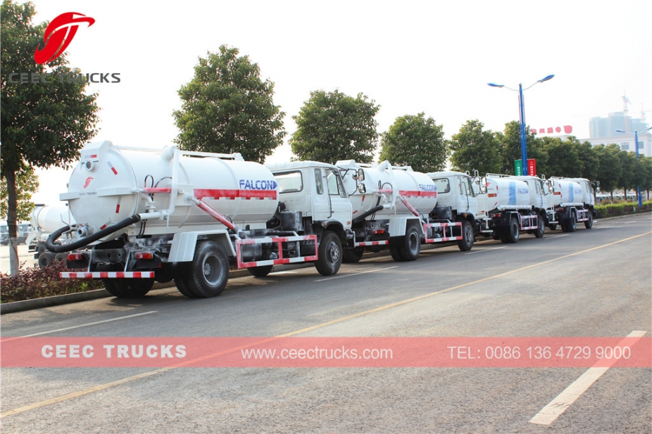 Truk tangki vakum Dongfeng 10.000L