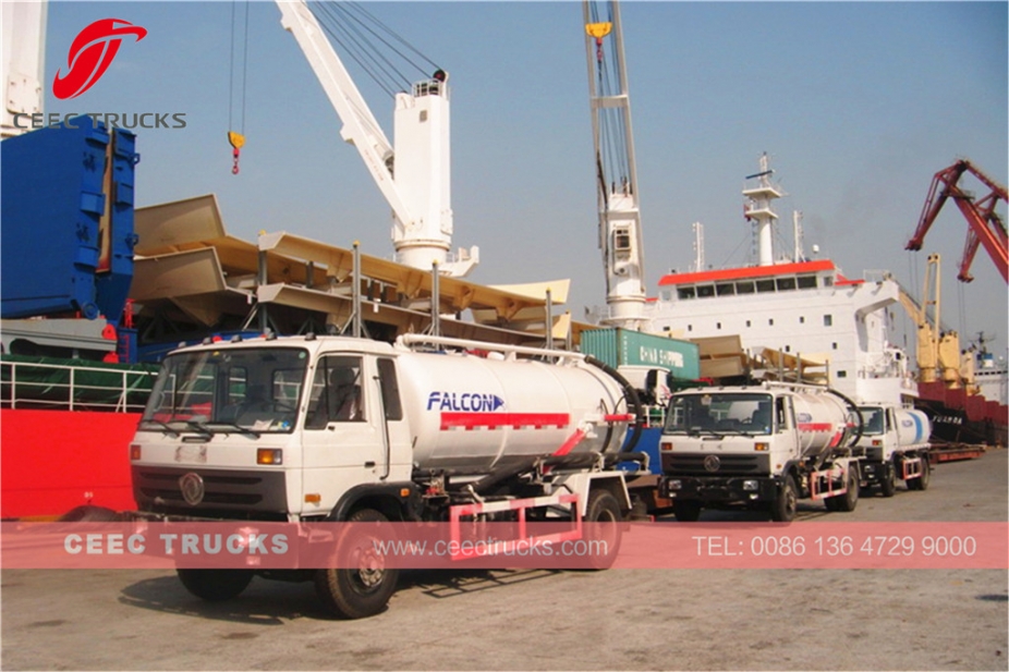 Truk tangki vakum Dongfeng 10.000L