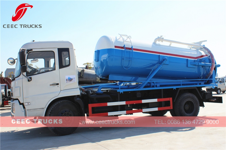 Truk saluran pembuangan vakum Dongfeng 10.000L