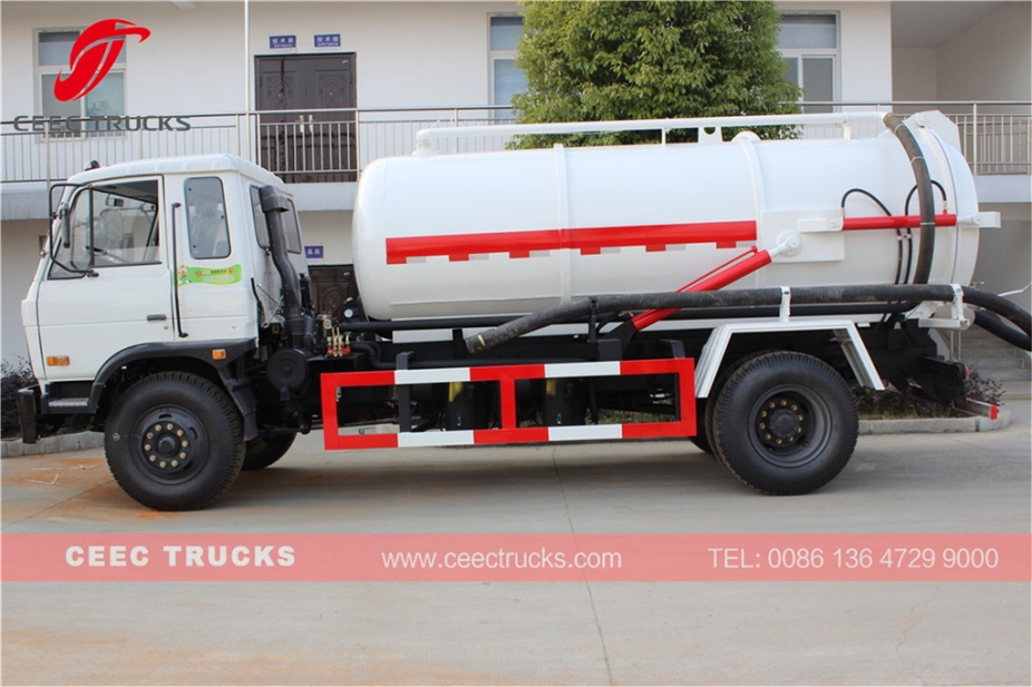 Truk tangki vakum Dongfeng 10.000L