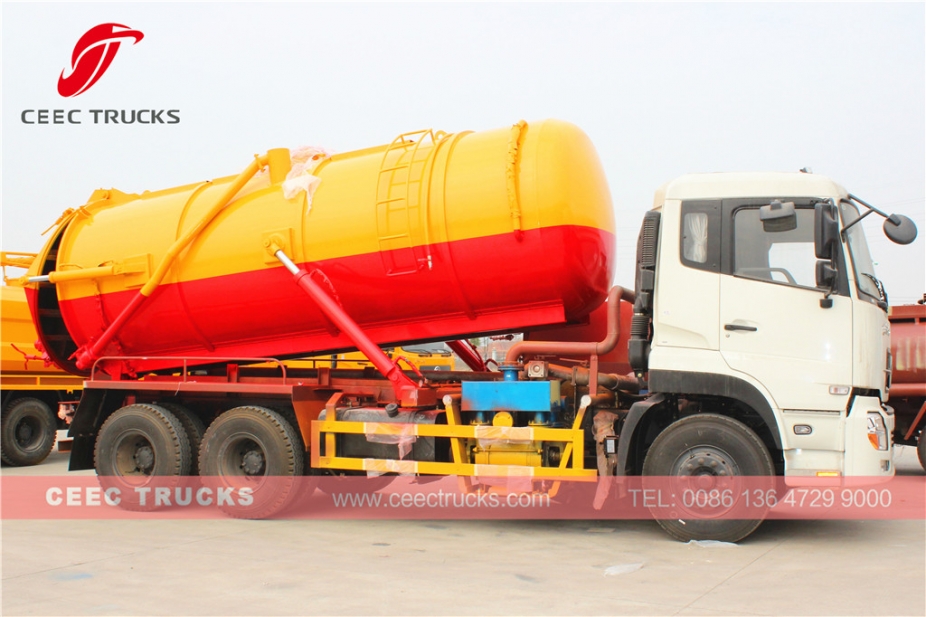 Truk tanker penghisap limbah vakum Dongfeng 16CBM