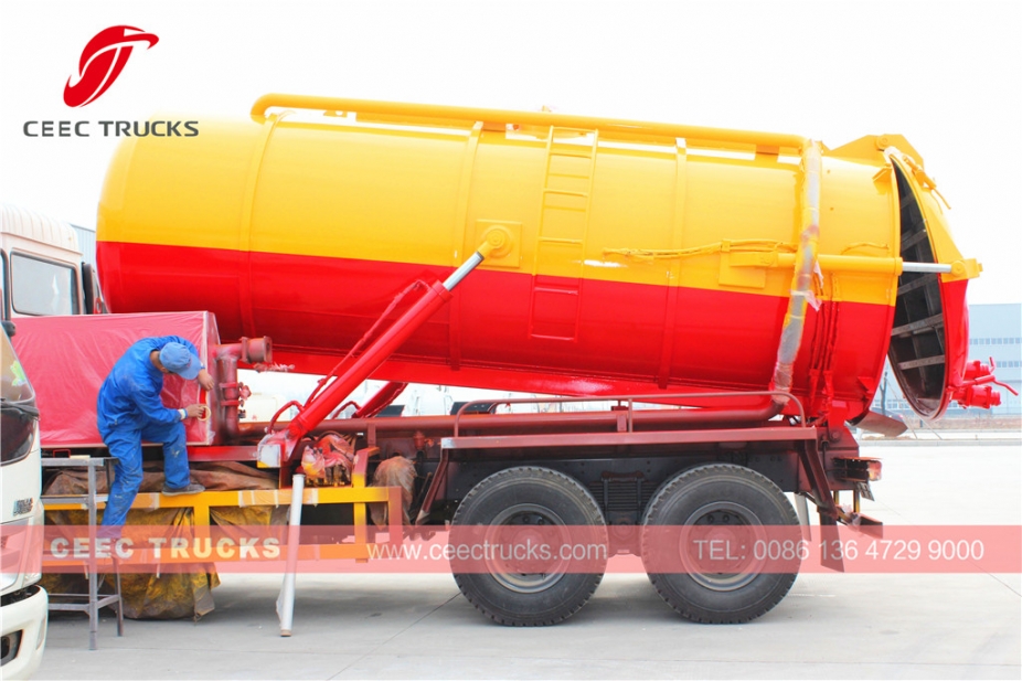 Truk tanker penghisap limbah vakum Dongfeng 16CBM
