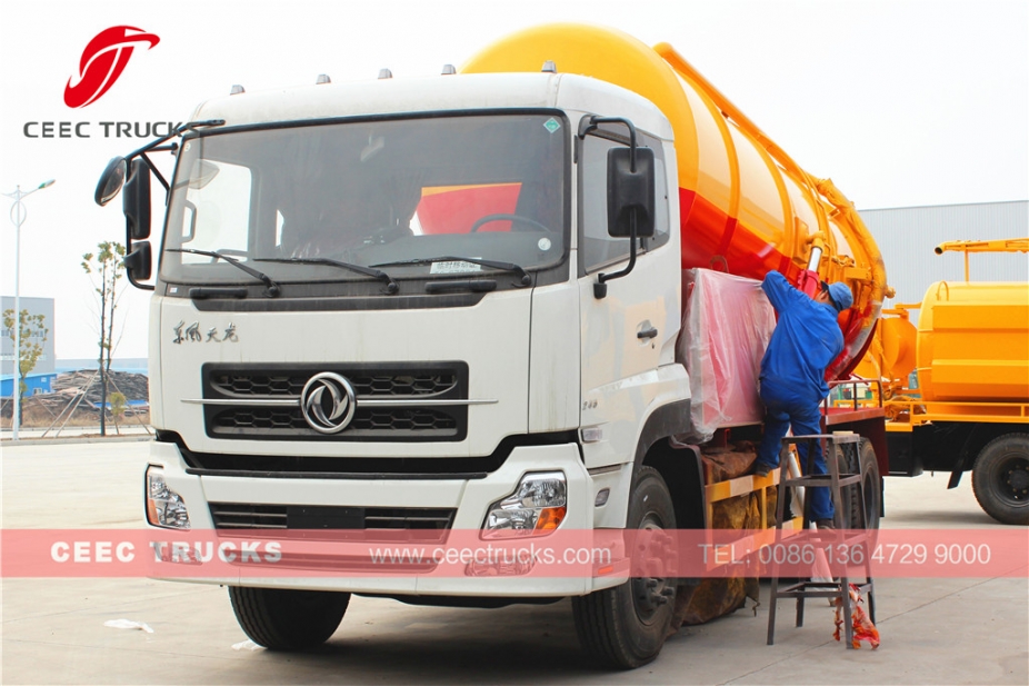 Truk tanker penghisap limbah vakum Dongfeng 16CBM