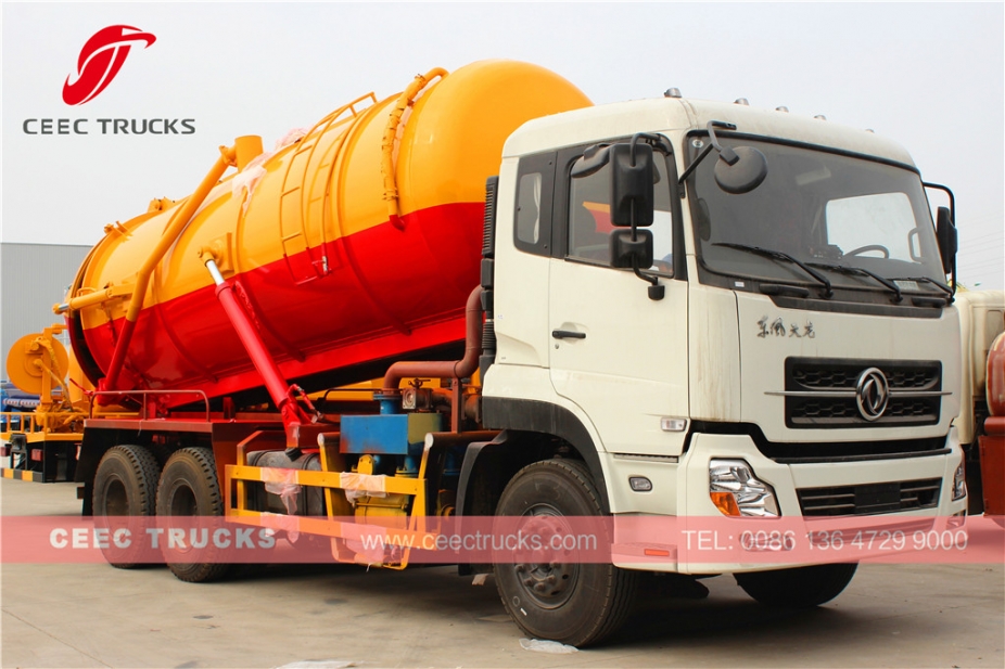 Truk tanker penghisap limbah vakum Dongfeng 16CBM