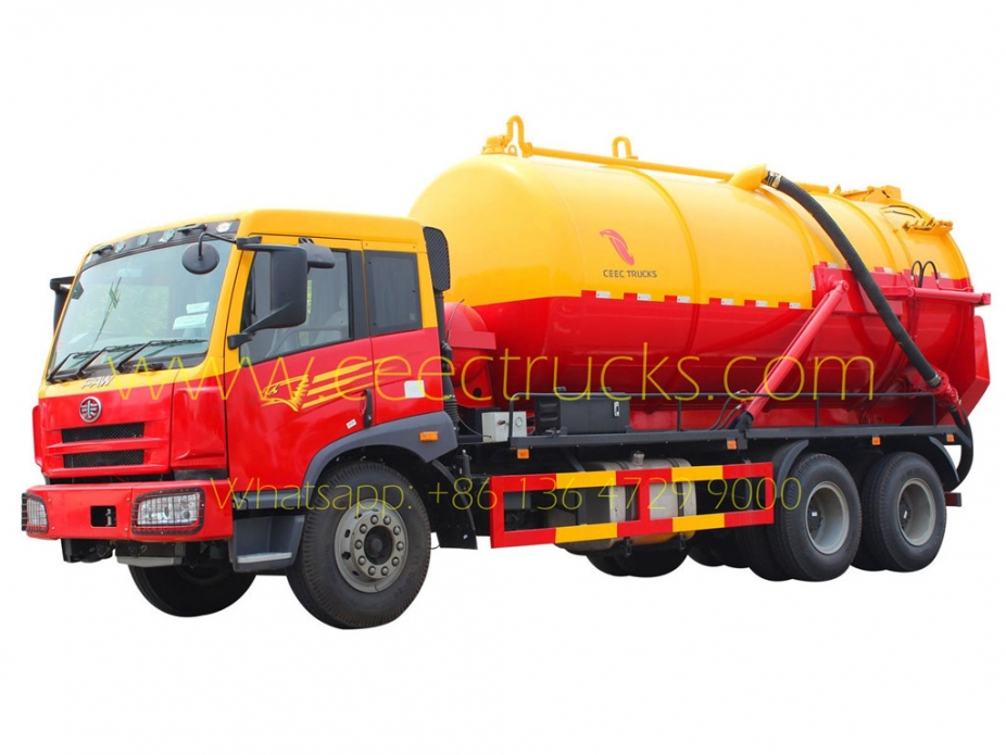 Truk tanker kosong limbah FAW 18CBM