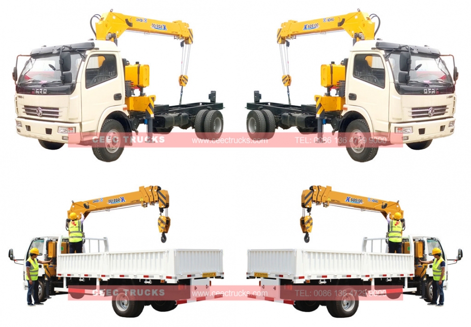 Low price 4 T truck mounted crane trucks