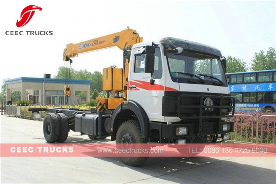 BEIBEN 5 T truck mounted crane lorry trucks