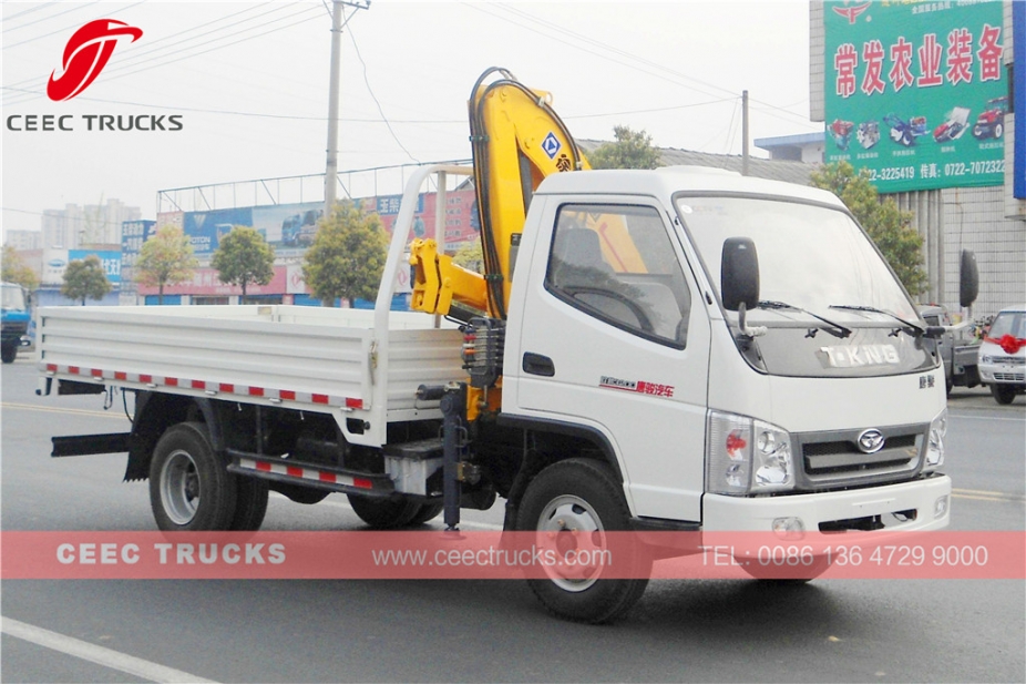 1 Tons knuckle boom crane truck supplier