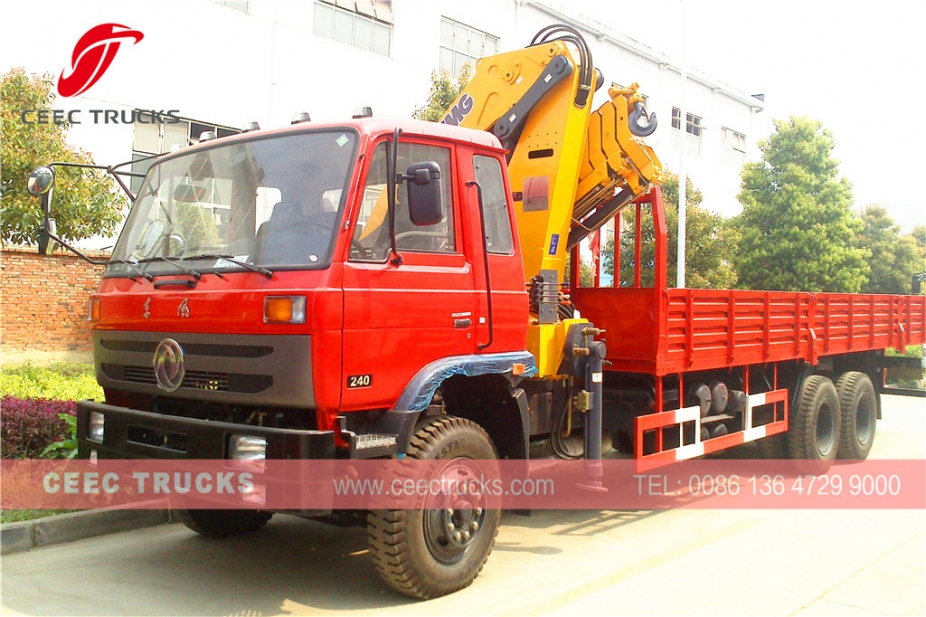 12 T knuckle mounted boom crane trucks dongfeng