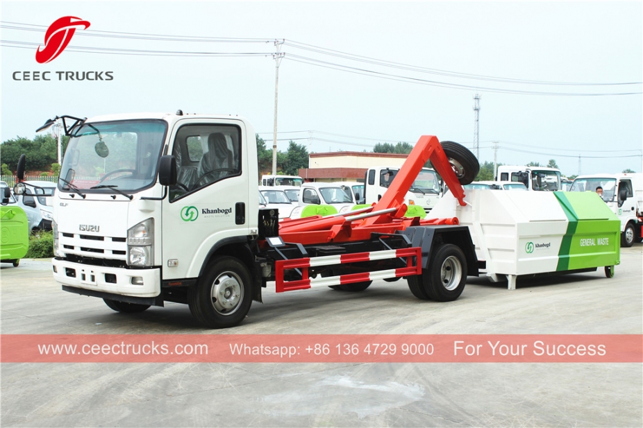 ISUZU 8cbm hook loader truck