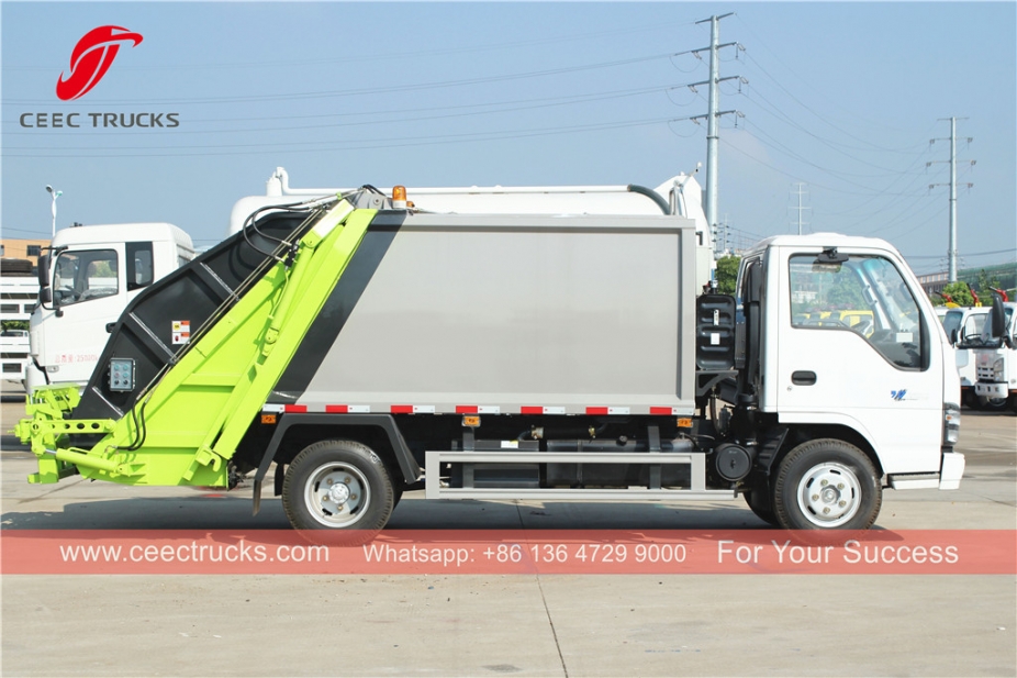 5 CBM capacity garbage compactor truck