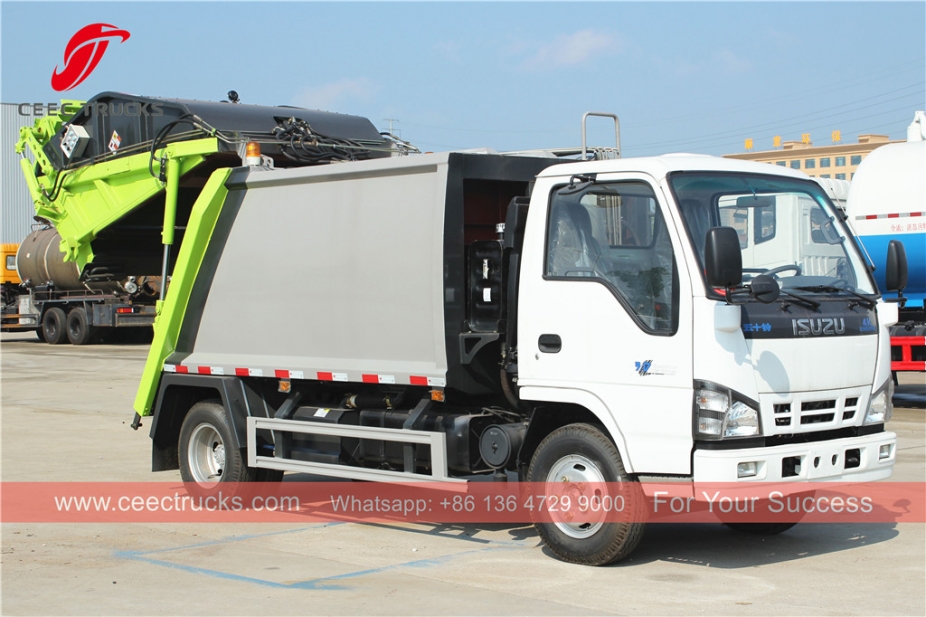 5 CBM capacity garbage compactor truck